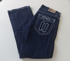 Vintage Unkut Ü Navy Blue Jeans Size 34 Men Slim Pocket Logo Bobba France Rare