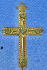 grand pendentif croix  plaqué
