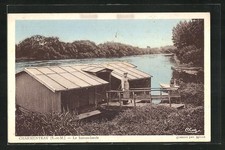 Old postcard Charmentray, Le Bateau-Lavoir 1950 