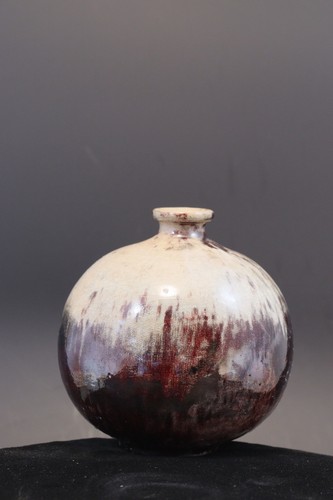 Vase grès raku signé - vase, en