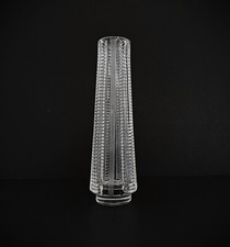 Vase /soliflore conique vintage verre modèle Optique 1960 Miloš Filip Sklo Union