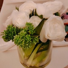 Vase en verre transparent et