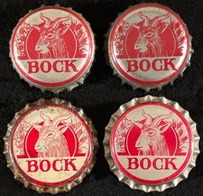 4 BOCK BEER PLASTIC LINED GENERIC BEER BOTTLE CAPS VINTAGE CROWNS ANTIQUES GOATS