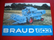 PROSPECTUS    PUBLICITAIRE   MOISSONNEUSE BATTEUSE  BRAUD  603