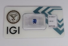 saphire 1 carat certifié IGI