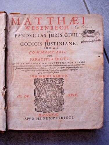 Wesenbecii pandectes juris - wesenbecii,