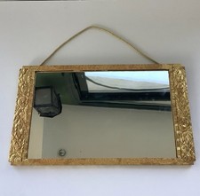 Art Deco mirror floral decor gold leaf 1930-1940 France 