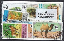 Animaux WWF 25 timbres