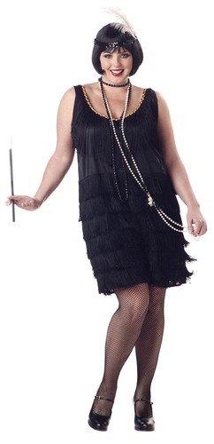 Robe flapper noire des années - des,