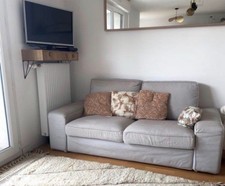 canapé 2 places gris clair