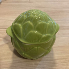 Le Creuset artichoke Mini Cocotte Vegetable Series Stoneware casserole used