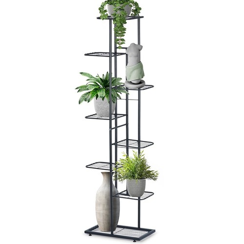 Support fleurs métal noir - support,