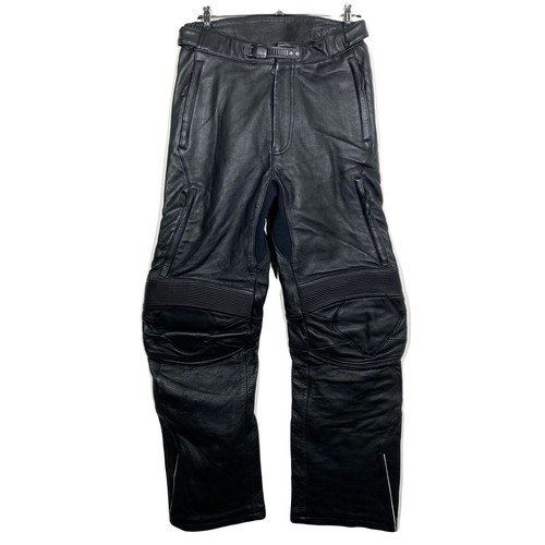 Pantalon cuir noir moto - noir,
