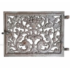 Vanne De Four Antique Grille De Ventilation Ancienne Fonte De Fer Dragon 28x21cm