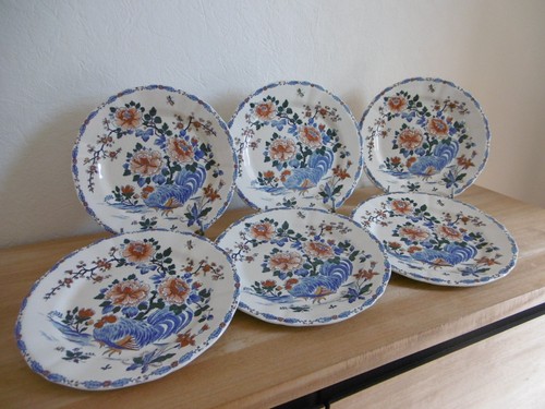 Six assiettes plates - six,
