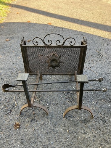 Chenet fer forgé ancien - chenet, en
