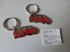 Lot of 2 new Ferrari F 40 car keychain 5.2 cm x 2.3 cm