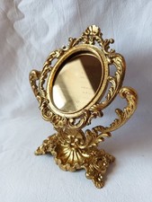 Ancien miroir psyché de table coiffeuse doré louis XVI