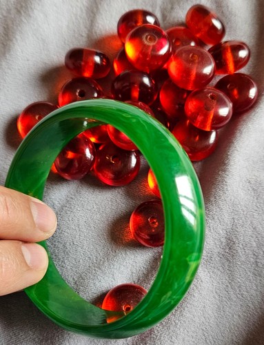 Perles collier bakélite - 23,