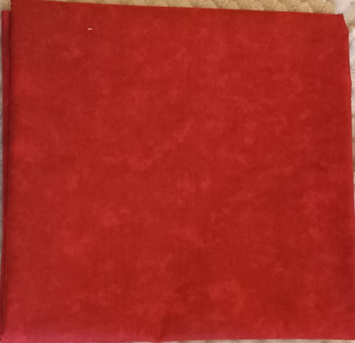 Coupon tissu rouge - uni, marbré