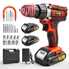 Visseuse / Dévisseuse sans fil 21 V 38 Nm 2 batteries avec coffret et douilles