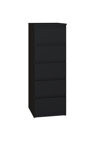 Commode malwa noire meuble - w5, noire,