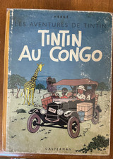 Hergé Tintin Tintin au Congo 1st 1946 Pelior Jaune Blue Title