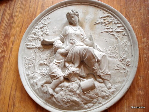Stucco centre relief - relief, de