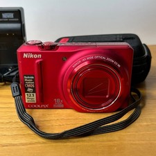 Nikon Coolpix S9100 Compact Red 12.1 MP 18x Optical Zoom Digital Camera