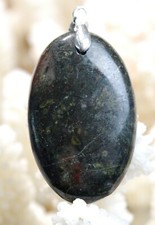 Rubis / schiste 44 carats - pendentif cabochon pierre naturelle - Inde/ AY73