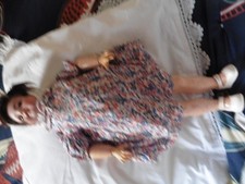 Ancienne poupee"mona halbig jxh"tete porcelaine corps composition H57cmyeux fixe