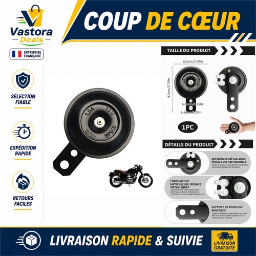 Klaxon moto 12v universel - moto,