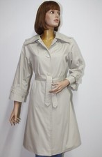 French Vintage 1970s TED LAPIDUS Beige Belted Raincoat 38FR 6US Made in France