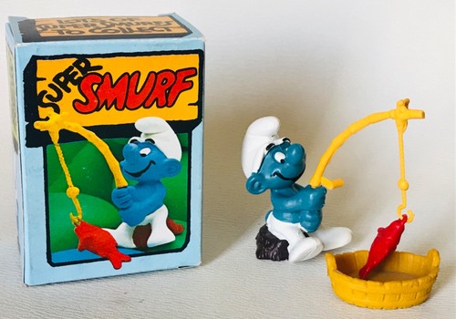 Super schtroumpf pêcheur - schtroumpf, avec
