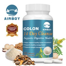 120pcs Colon 14 Day Cleanse Capsules - Psyllium Husk - Gut Cleanse Detox, Non