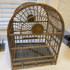 vintage wooden decorative bird cage