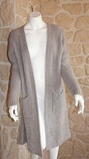 Gilet maille long gris neuf