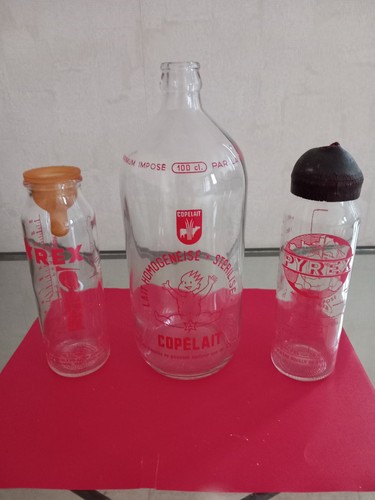 Lot biberons pyrex rex - biberons,