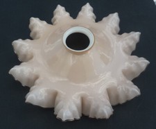 old opaline glass pendant lamp chandelier lampshade vintage No. 30 pale pink