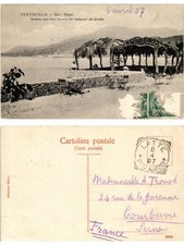 Old postcard AK VENTIMIGLIA Balzi Rossi Menton seen from the Terraces Italy (530584)