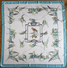 HERMES Vintage Scarf “LES PERRUCHES", 1957