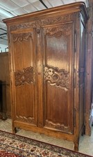 Antique French Normandy Oak Louis XV 2 Door Armoire Circa 1800