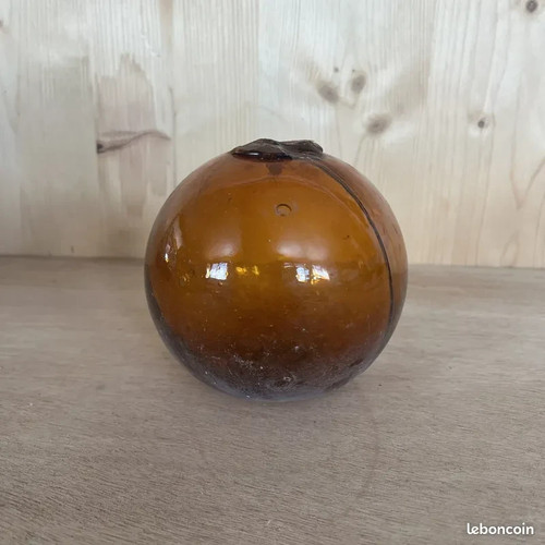 Boule verre ambre - , da7