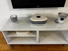 Meuble TV blanc avec plateau