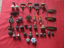 ++"502.12" 36 BUTTONS HANDLES FOR FURNITURE DOORS CABINETS VARIOUS MATERIALS