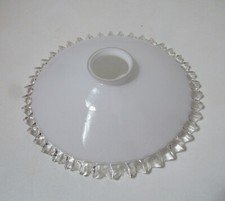 ancienne lampe suspension verre opaline lustre abat jour blanc vintage