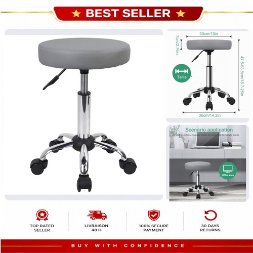 Tabouret roulant réglable spa