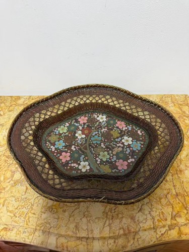 Plateau cloisonné japonais