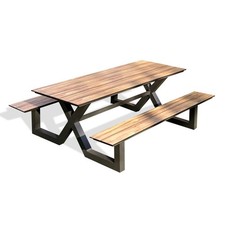 Table de Jardin & 2 Bancs