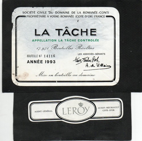 Etiquette tache 1993 - etiquette,